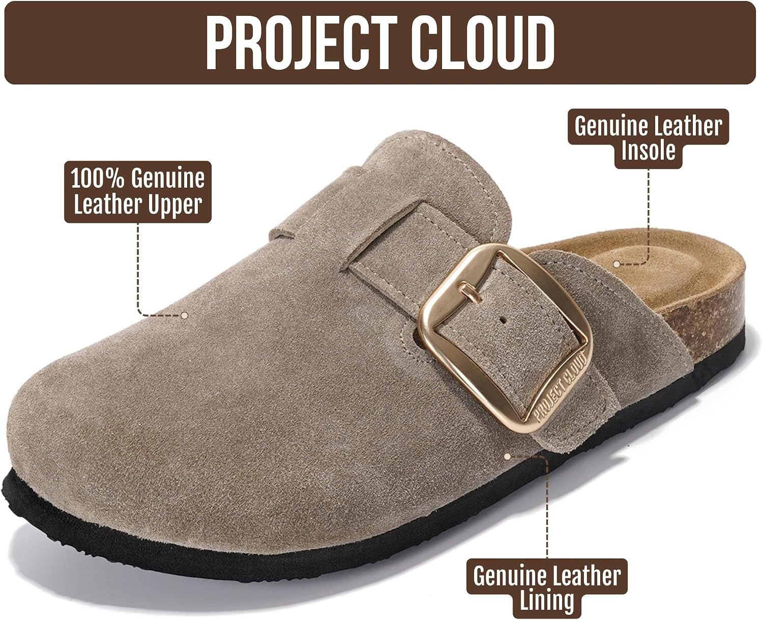100% Genuine Leather Clogs for Women Footwear - Fall Shoes for Women