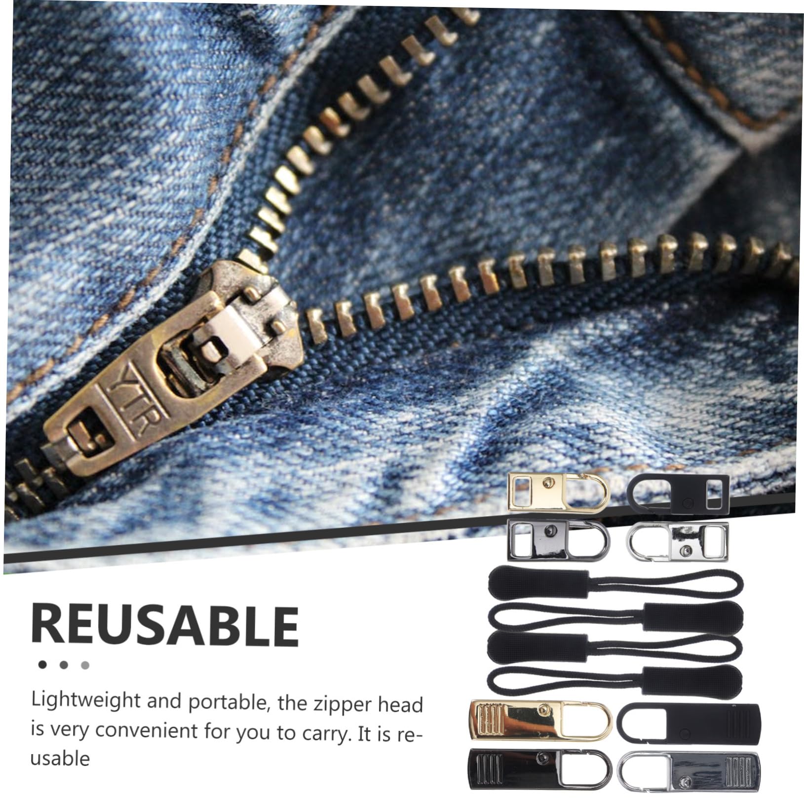 BELLIFFY Zipper Pull Replacements 12pcs Replacement Tabs for Clothing Backpack Suitcase and