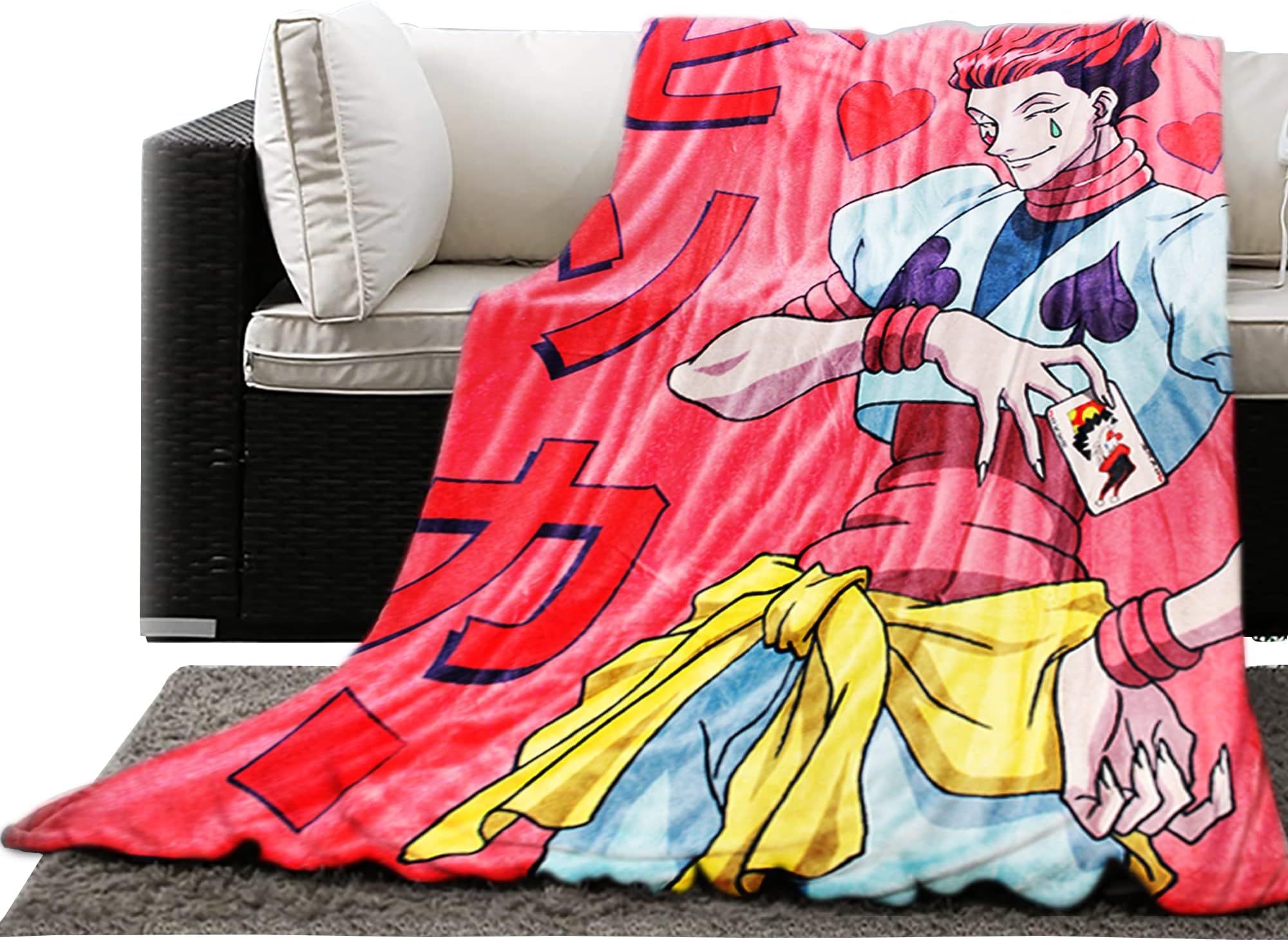 Hunter X Hunter Hisoka Blanket, Bedding, Throw, Home Decor [45 x 60 inches]