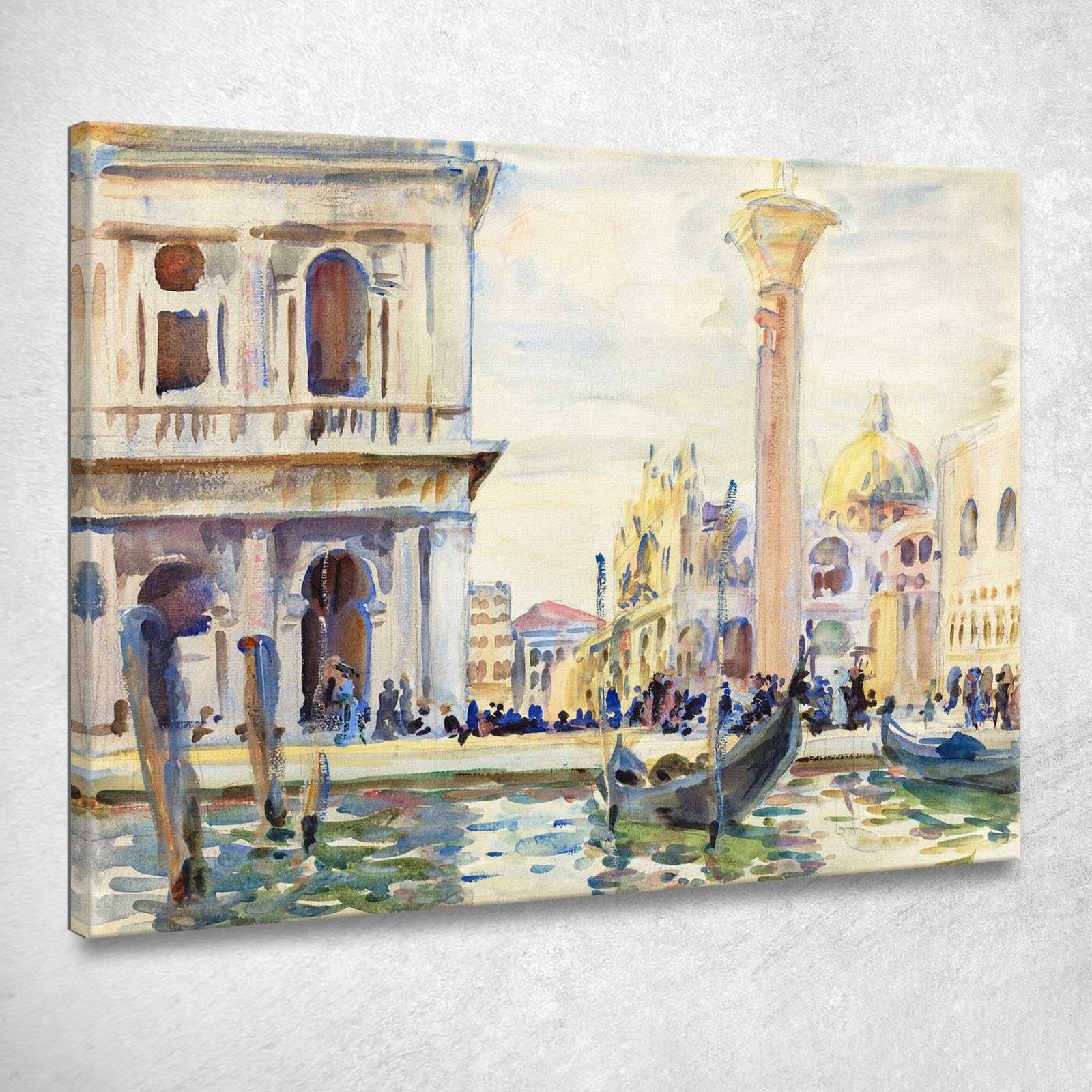 The Piazzetta John Singer Sargent, jss321 Quadro Stampato su Tela, 150x120 cm