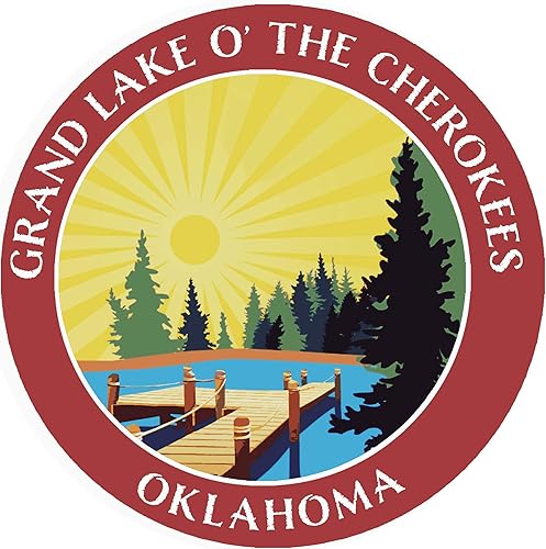Miniatura 7 de Lake Dock - Grand Lake O' The Cherokees - Oklahoma - Adhesivo adhesivo para ventana de coche y camión de 3.5 pulgadas