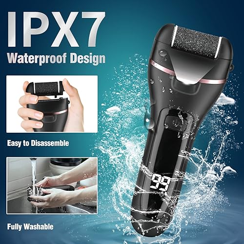 Miniatura 6 de Yooikeey - Removedor eléctrico de callos para pies, removedor eléctrico de callos para pies, removedor de piel muerta, kit de pedicura 16 en 1 para