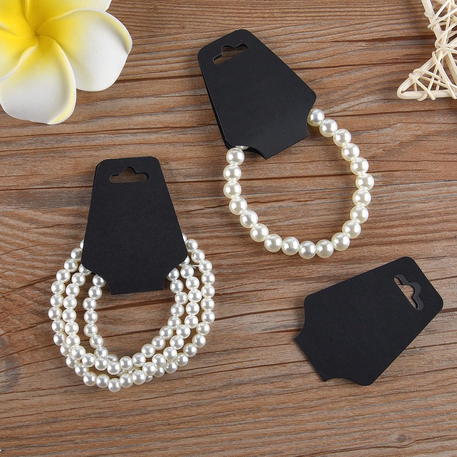 MIAHART 250 Pcs Necklace Display Cards Blank Necklace Card Holder Tags Jewelry Display Hanging Cards for Jewelry Necklaces Bracelets Keychain Hang Tags