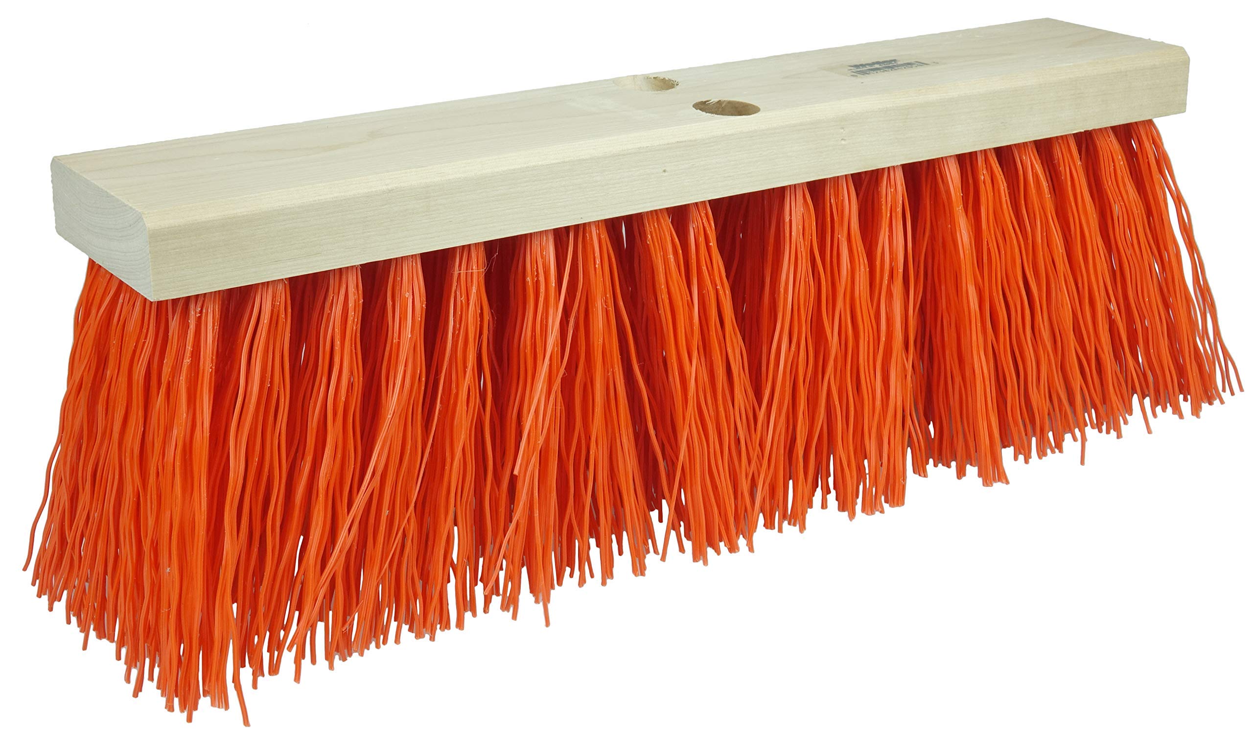 Weiler 42055 24" Street Broom, 5-1/4" Trim Length, Orange Polypropylene Fill, Made in the USA