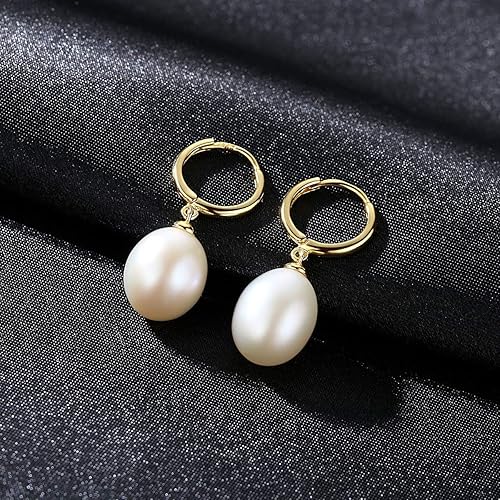 Miniatura 104 de Dainty Sterling Silver Hoop Dangle Earrings for Women, OUXi 18K Gold Plated Huggie Drop Earrings with Cubic Zirconia, Moon Star Small Hoop Earring