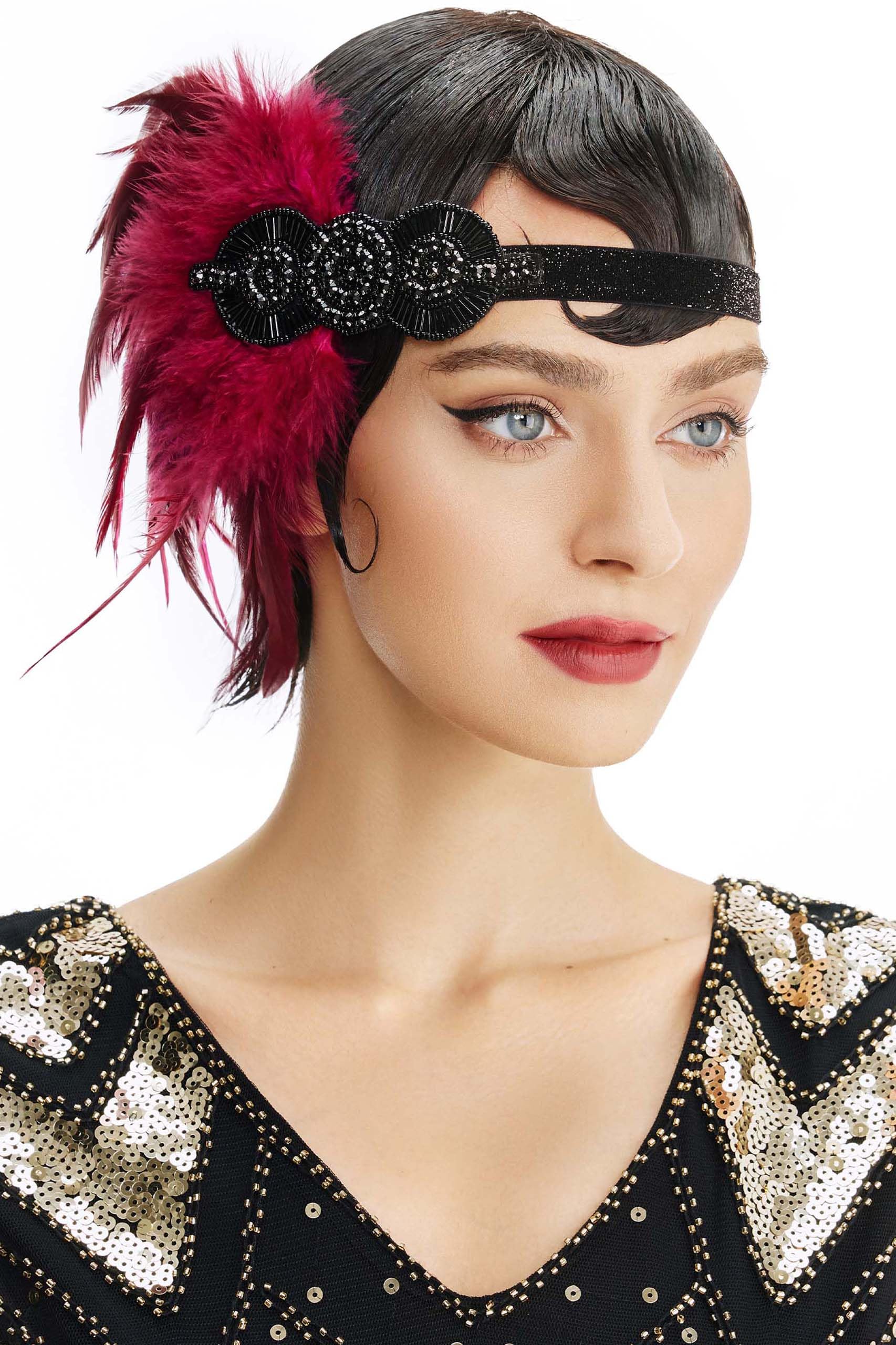 Amazon.com: BABEYOND 1920s Flapper Headpiece Roaring 20s  display picture 2