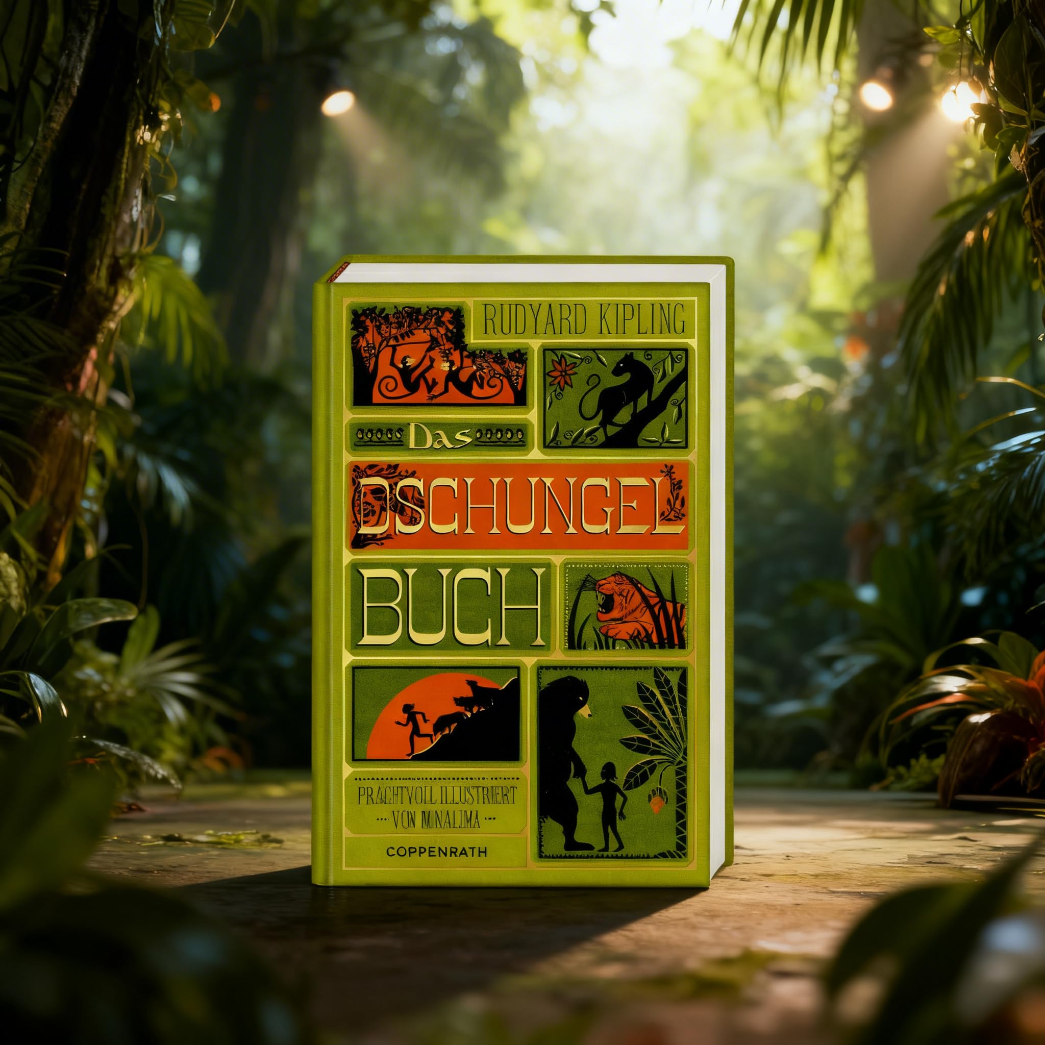 Peter Pan & Das Dschungelbuch – Kinderbuch Klassiker Bundle | MinaLima Bibliophile Ausgabe mit 9 interaktiven Elementen | Hochwertiges Bücher Set inkl. 2 exklusiven Postkarten