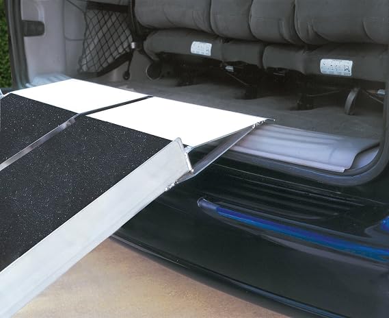 Prairie View Industries Portable Multifold Reach Wheelchair Ramp, 52 Pound