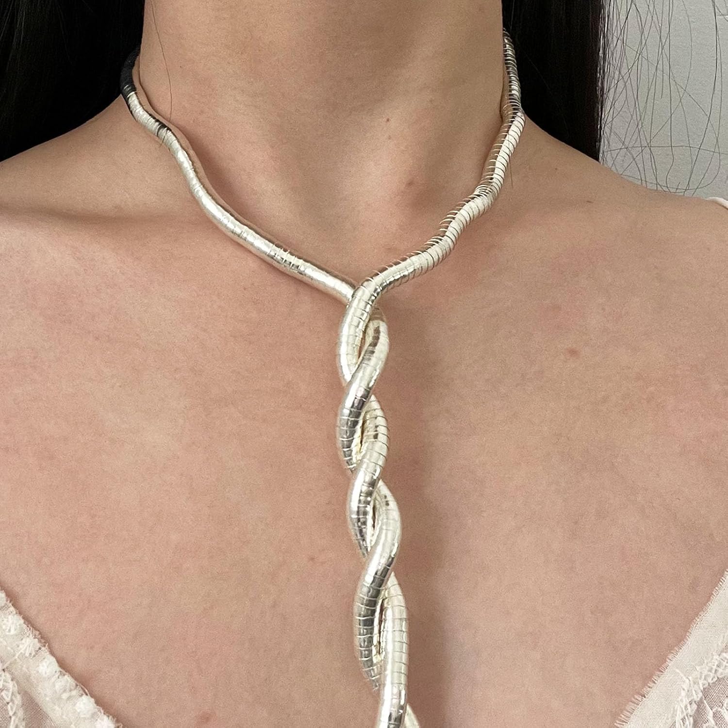 Bendable Snake Necklace Flexible Snake Bracelet Choker Necklace Snake Halloween Gifts - Image 4