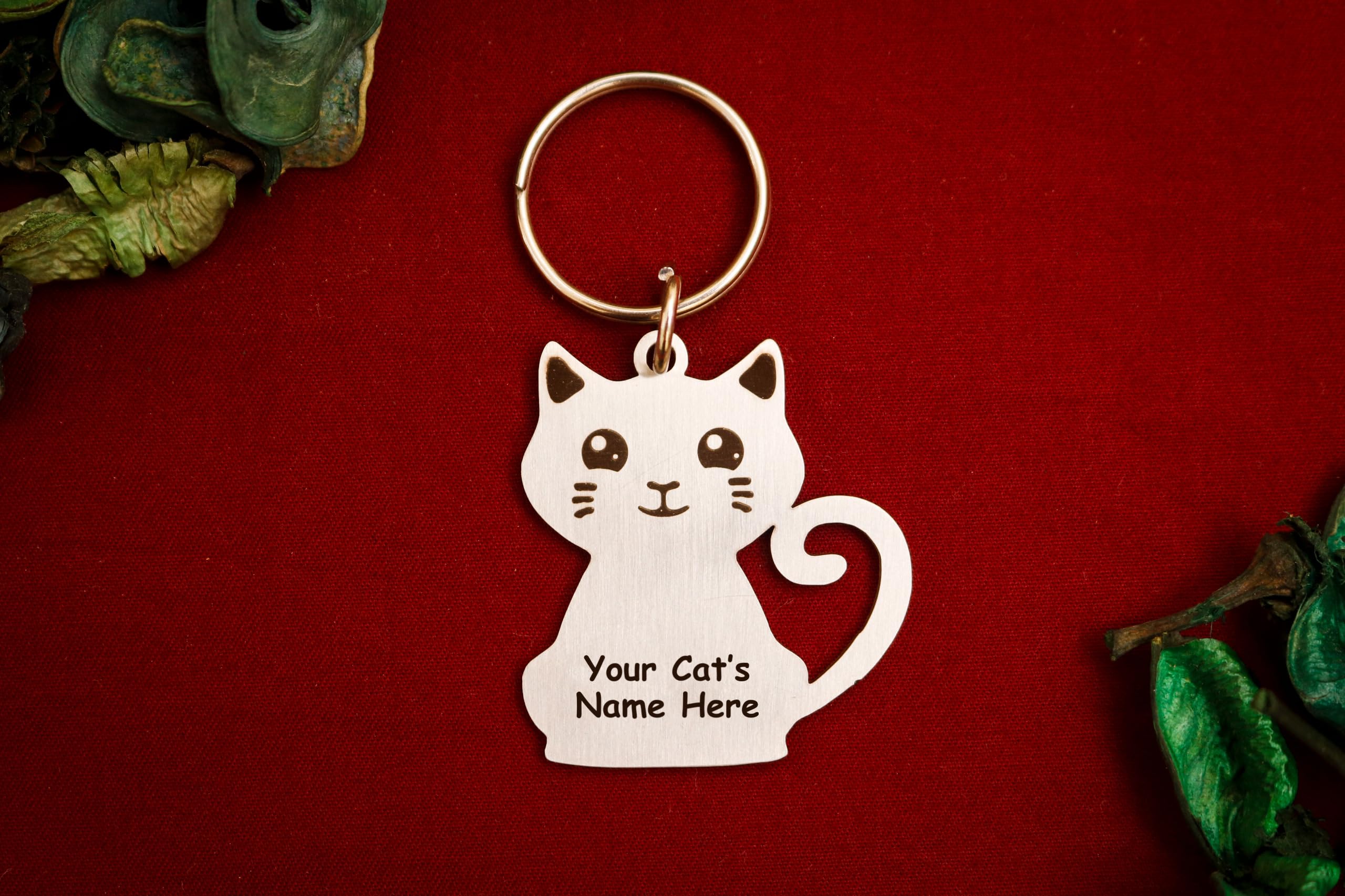 Kraftnix Pets Metallic Cat Shape Customized Name Tag for Cats | Beautiful Personalized Pet ID Collar Tag (Silver Stainless Steel, Size 1.5x1.25 inches, Weight 12 Grams) (B0CNRBYH1N) Amazon Price History, Amazon Price Tracker