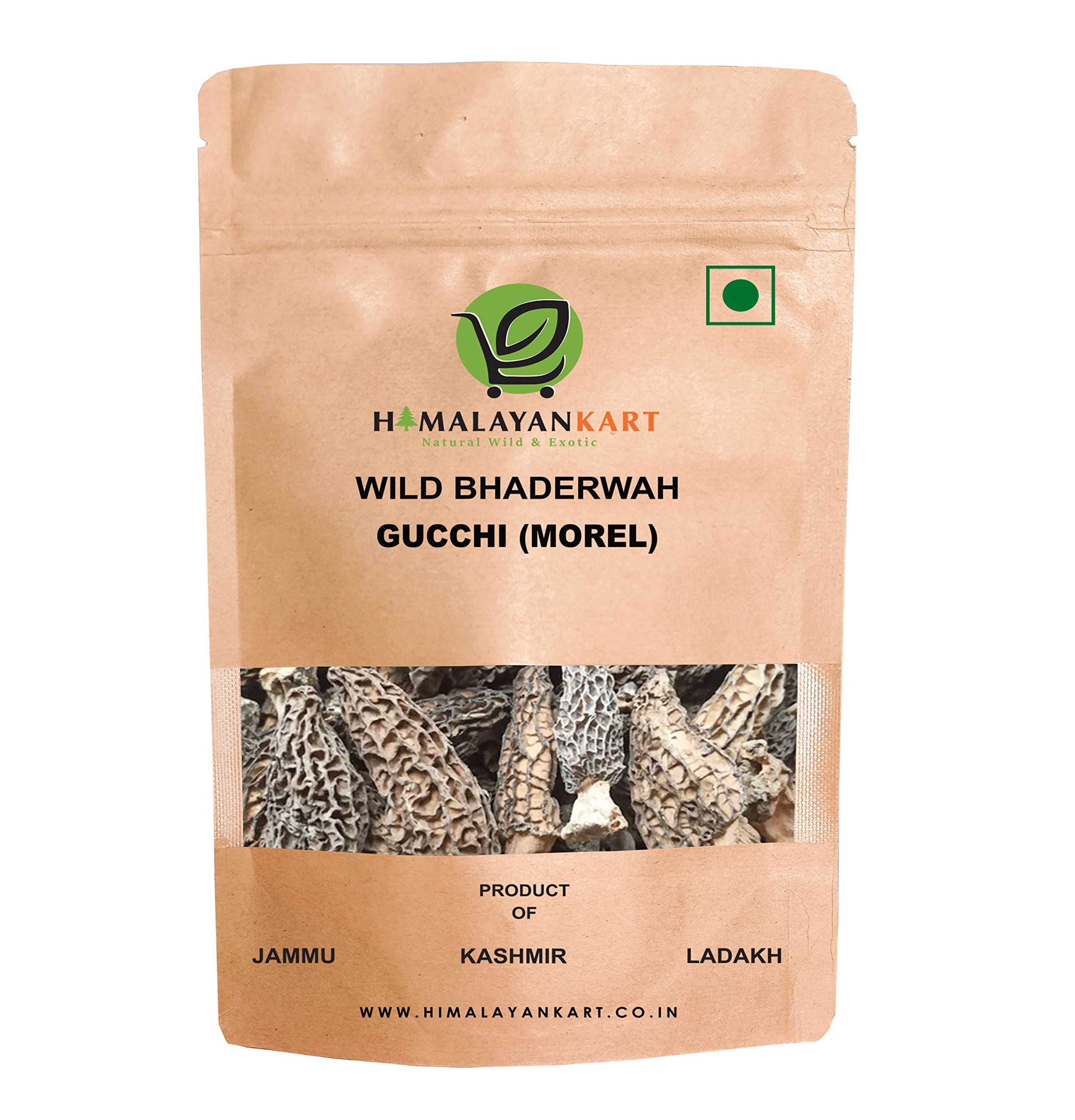 Himalayankart Wild Bhaderwahi Morel Mushrooms Gucchi | Kashmiri Morel Mushrooms Morchella, 25g | Dried Dark Caps of Gucchi Morel Mushrooms | Guchi Dried Packed | Gucci Mushroom (B0BQ5GSPHP) Amazon Price History, Amazon Price Tracker