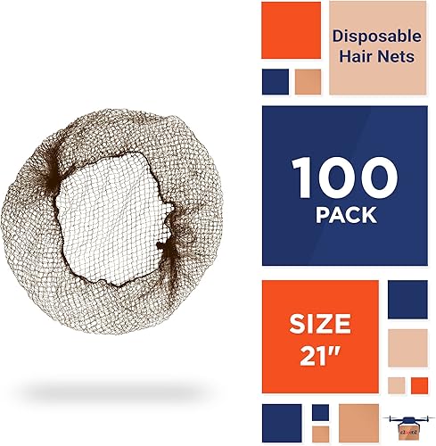 Miniatura 2 de Red de pelo desechable con borde elástico, gorras finas de nailon desechables, redes de pelo desechables elásticas unisex