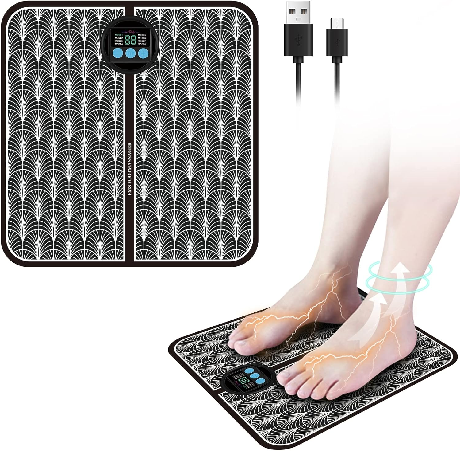 EMS Electric Foot Massager, Foot Reflexology Massager Machine，Feet