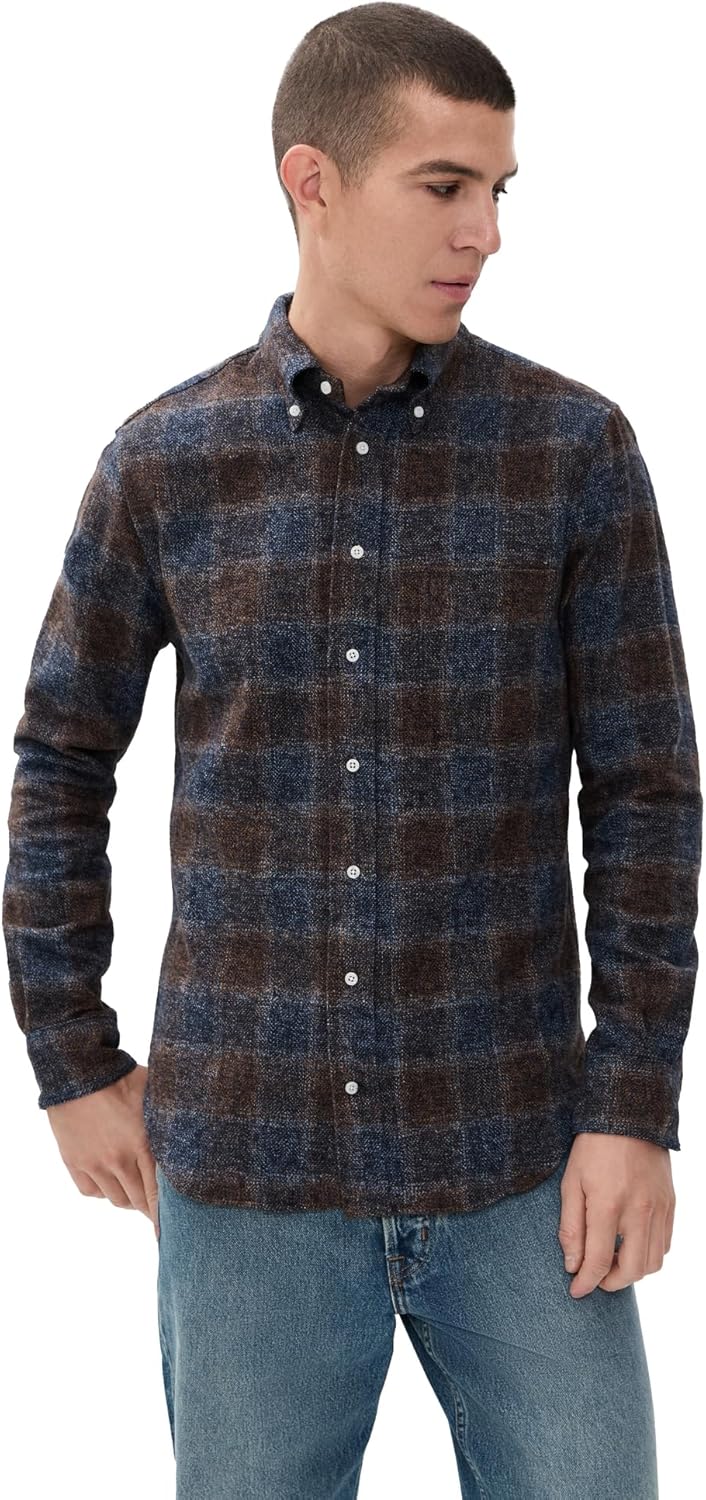 Men's Cotton Tweed Check Shirt