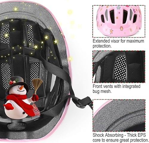 Miniatura 7 de XJD - Casco de ciclismo y patinaje para niños y niñas, para deportes múltiples, certificado CPSC, ajustable, para 3-13 años de edad