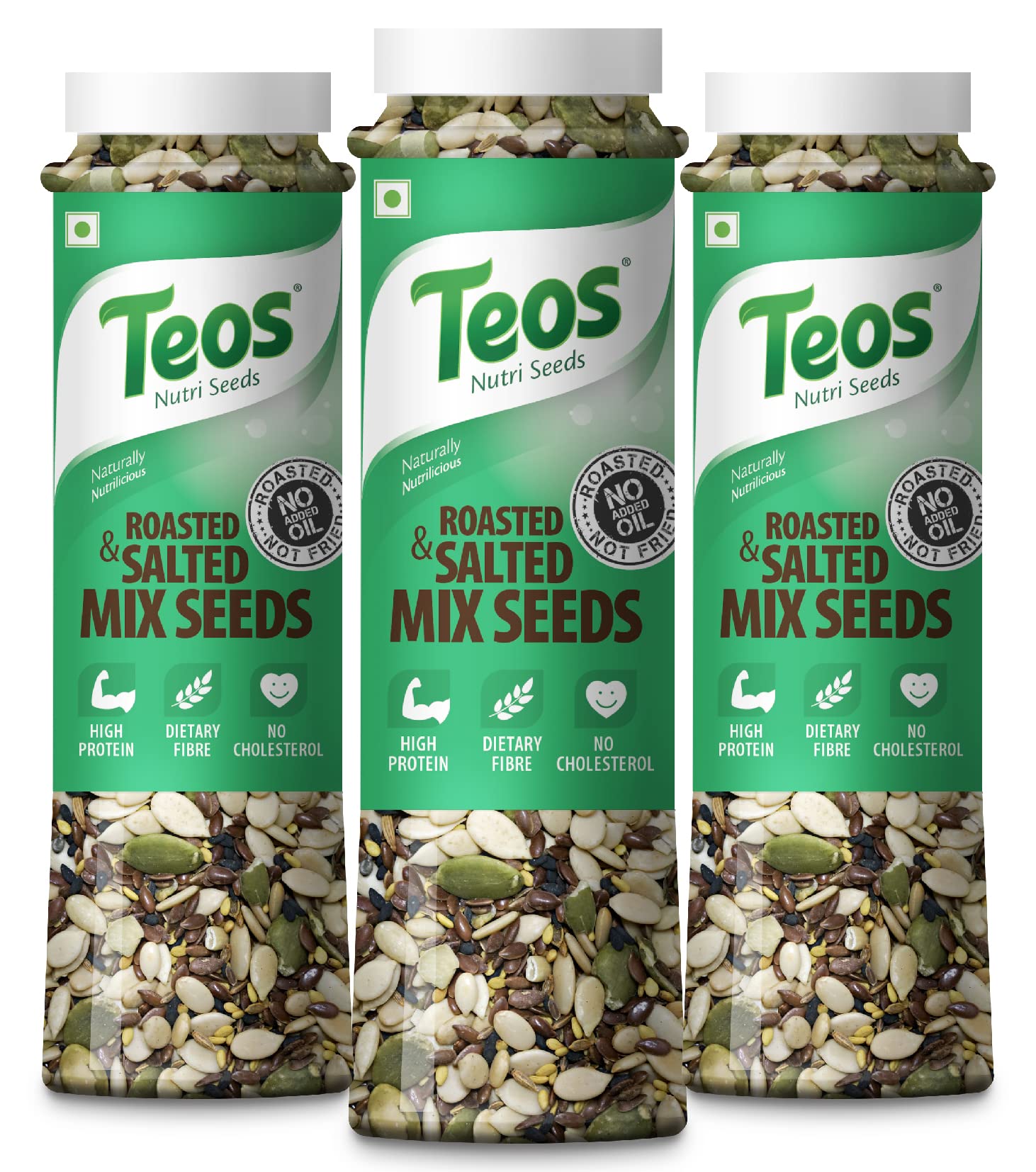 Teos Roasted and Salted Mix Seed Pack of 3 - 390 GMS |6 in 1 Super Seed Mix |Dietary Fiber | High Protein | Omega 3 Rich (B09XN41SG2) Amazon Price History, Amazon Price Tracker