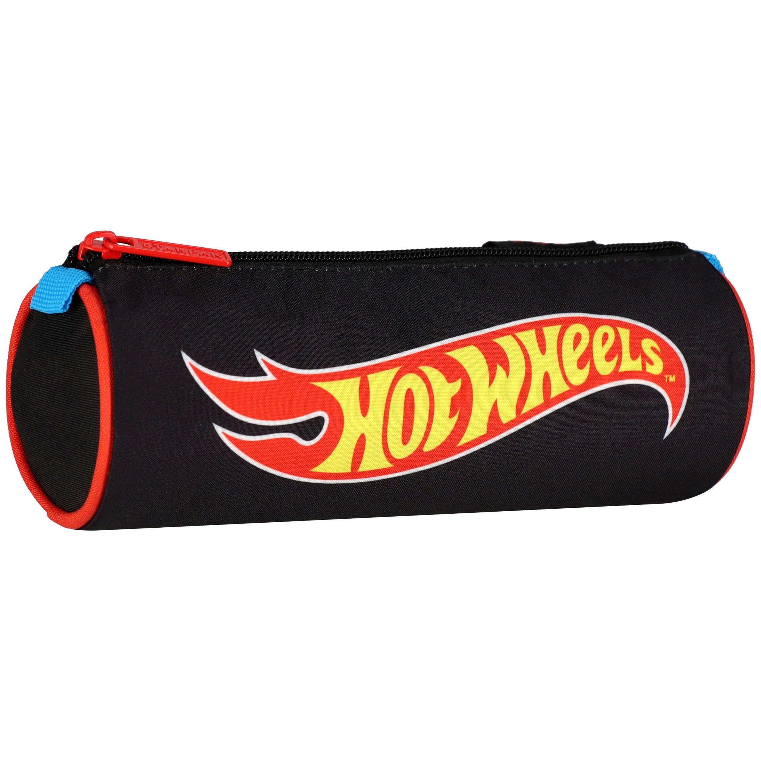 sarcia.eu Hot Wheels School Pencil case for Boys, Round, Pouch for School Supplies 22x8x8cm (Hot Wheels Tuba Black)