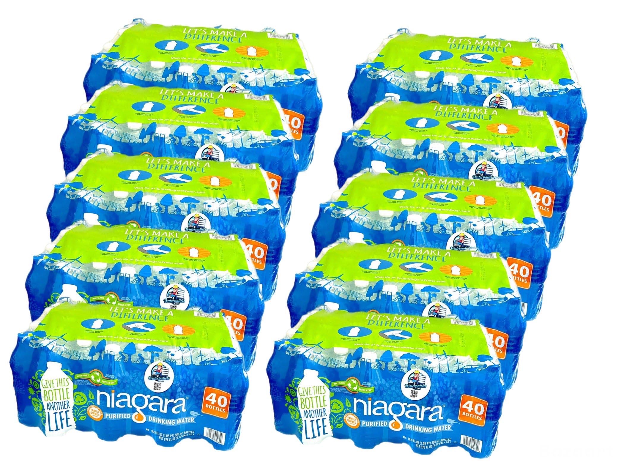 Niagara Drinking Water, 16.9 oz Bottles, 40-Pack, 10 Cases Bundle, 400 Count