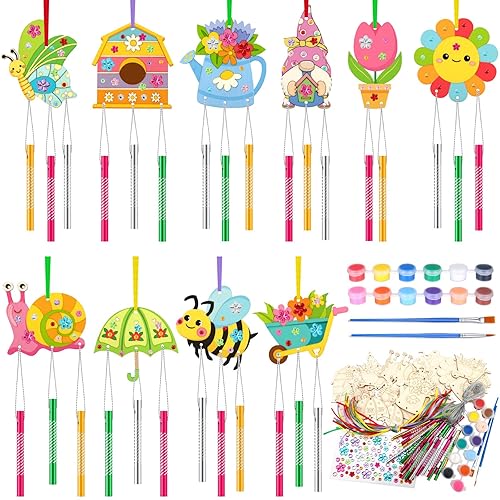 JellyArch 30 Pack Spring Wind Chime Making Kit, Tulip Bee