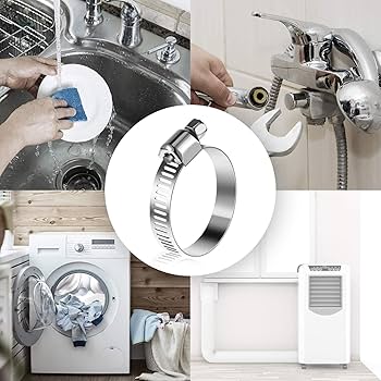 Washing Machine Waste Pipe Connector With Pipe Clips Extension Attachment Hose To Hose Joiner Straight Connection Coupler For Machine Outlet Drain