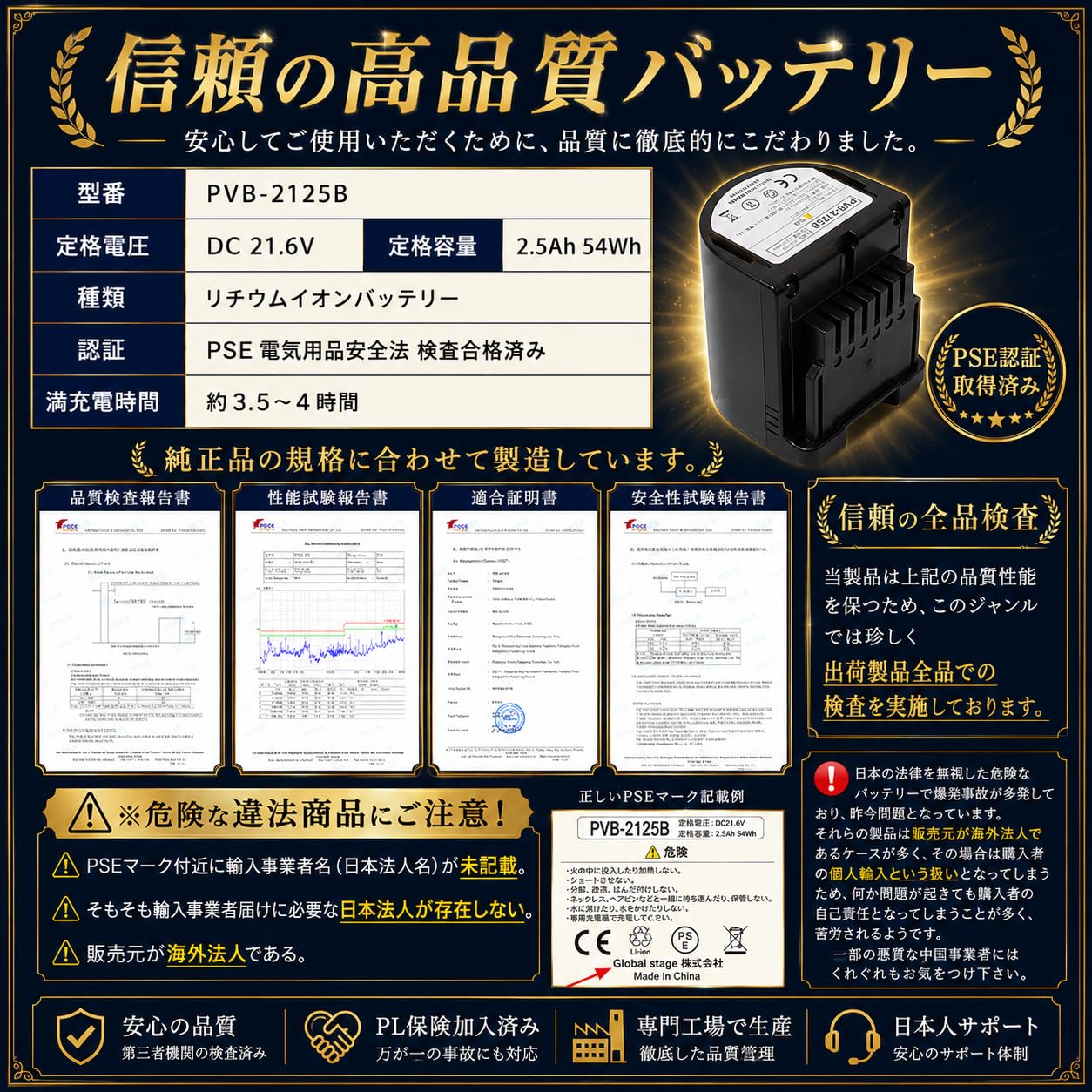 Amazon.co.jp: YUKI TRADING PV-BEH900009 互換バッテリー pvb-2125b