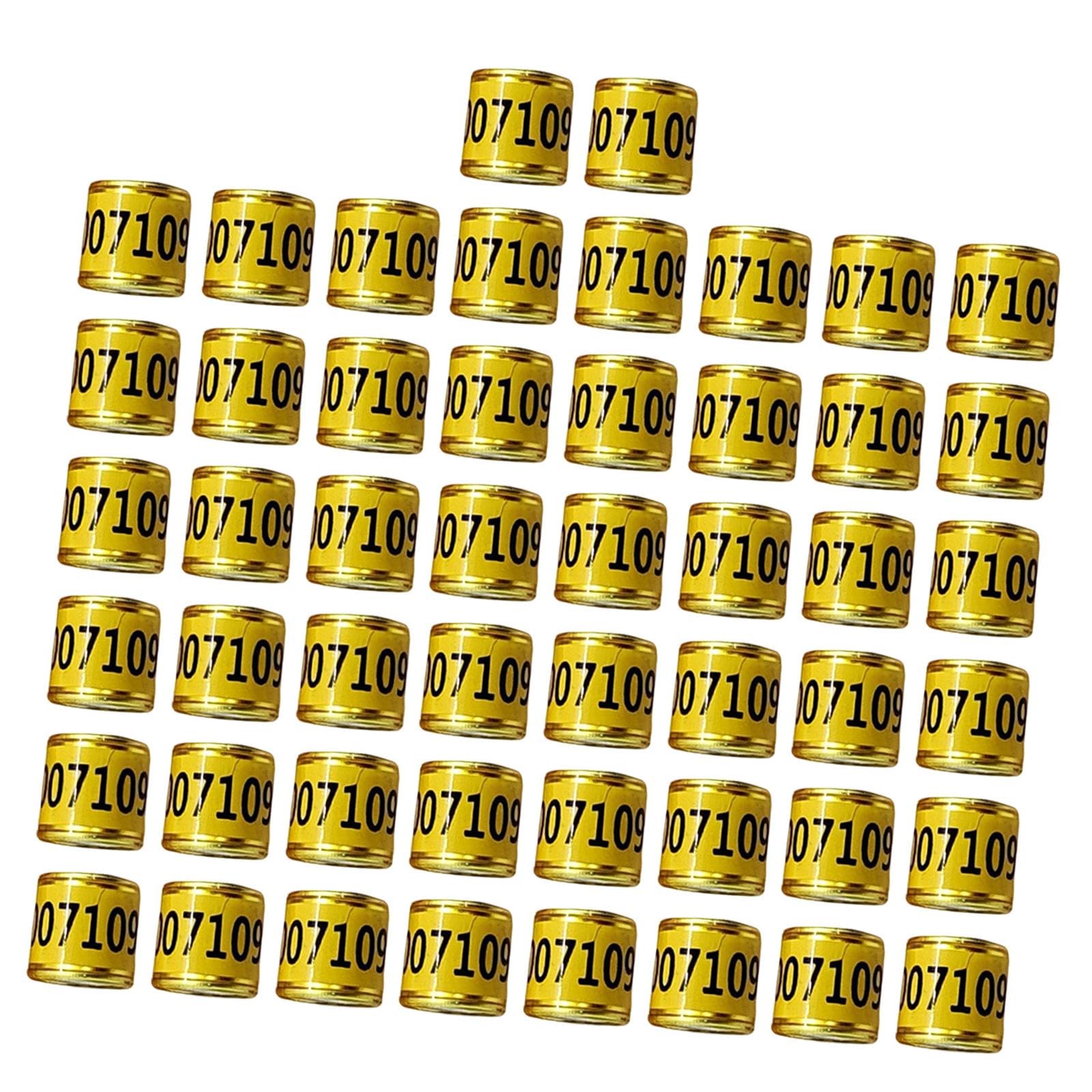 Sharplace 50 Piezas Anillas para Palomas Bandas Identificadoras para Patas de Pájaros Anillos Reutilizables para Control de Aves Material de Aluminio Y Plástico, Verde Claro — view 11