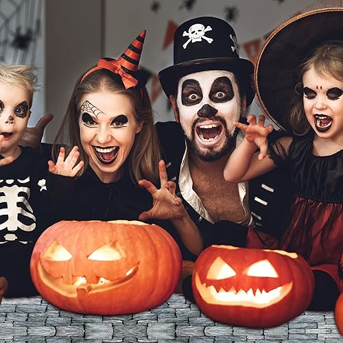 Miniatura 6 de Mantel de Adoquines Cubierta de Mesa Impresa con Piedra Decoración de Mesa Medieval Mantel de Plástico Cubremesas de Ladrillo de Piedra para Fiesta