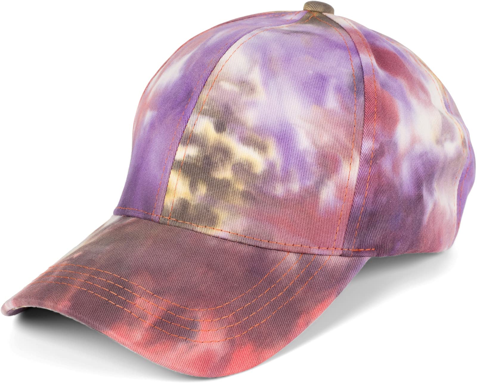 styleBREAKER Damen Baseball Cap Batik Muster 6-Panel Kappe | 100% Baumwolle, Unikat. Stufenlos anpassbarer Click & Snap Verschluss (54-59 cm Kopfumfang). Atmungsaktiv, gebogener Schirm.