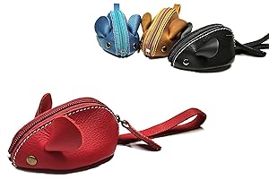 Genuine Leather Mouse Mameshiba-Themed Coin Purse