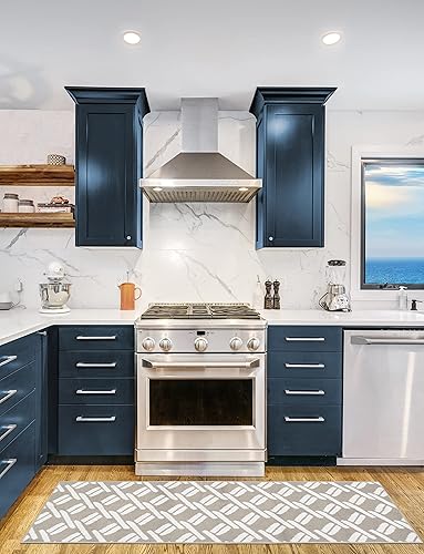 Miniatura 5 de Nautica Alfombra de pasillo  Alfombra interior para entrada y pasillo, antideslizante y antideslizante para puerta de entrada y cocina, lavable a