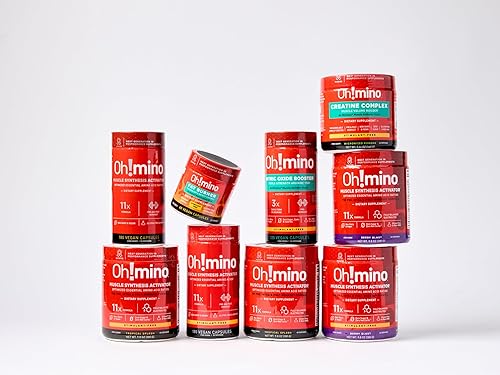 Vista 7 de Oh!mino BCAAs + EAAs, All 9 Essential Amino Acids for Muscle Growth & Recovery, Tropical Flavor, Stimulant-Free, Sugar-Free Pre/Intra Post Workout