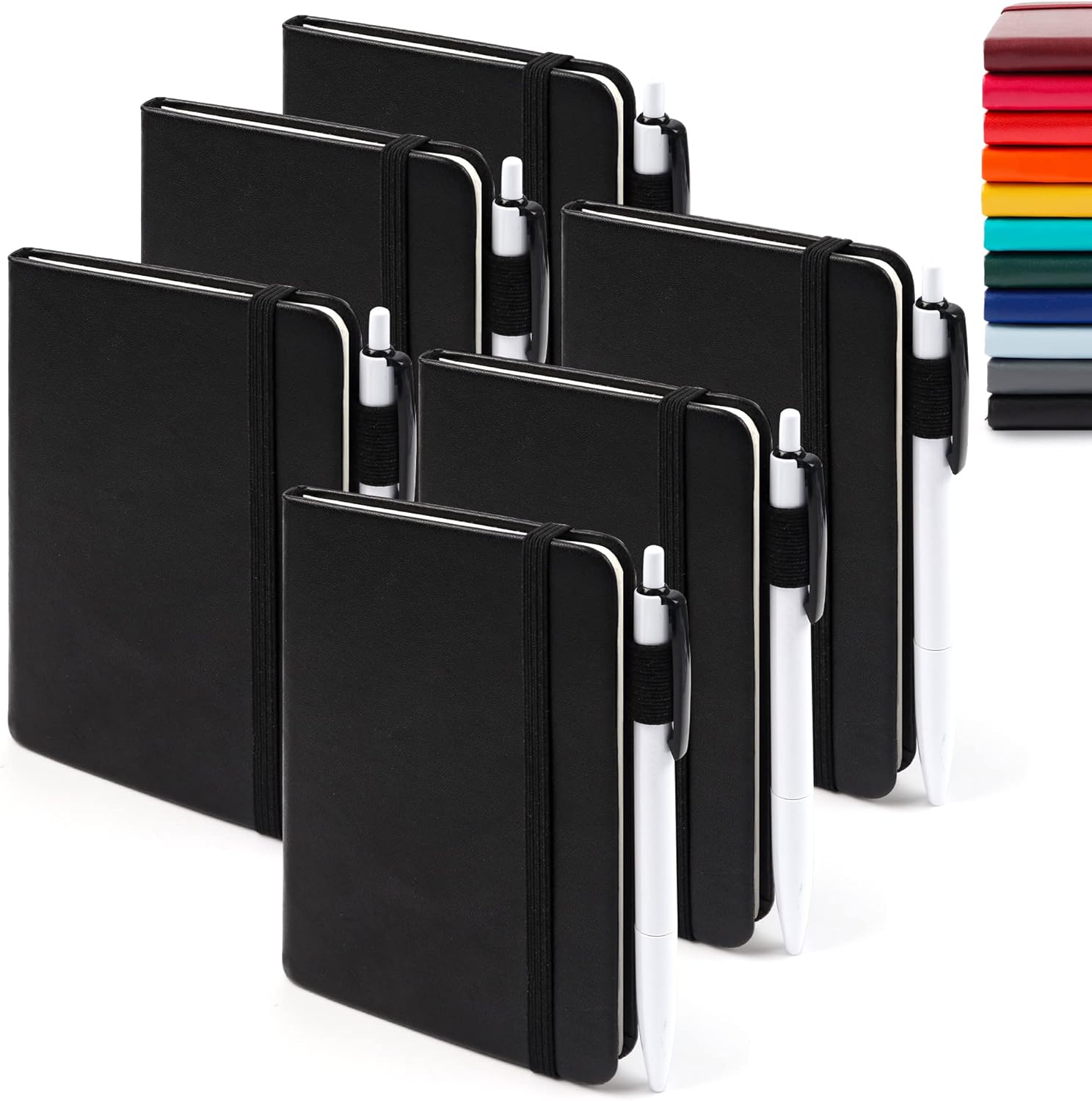 feela 6 Pack Pocket Mini Notebooks Bulk, Small Cute Memo