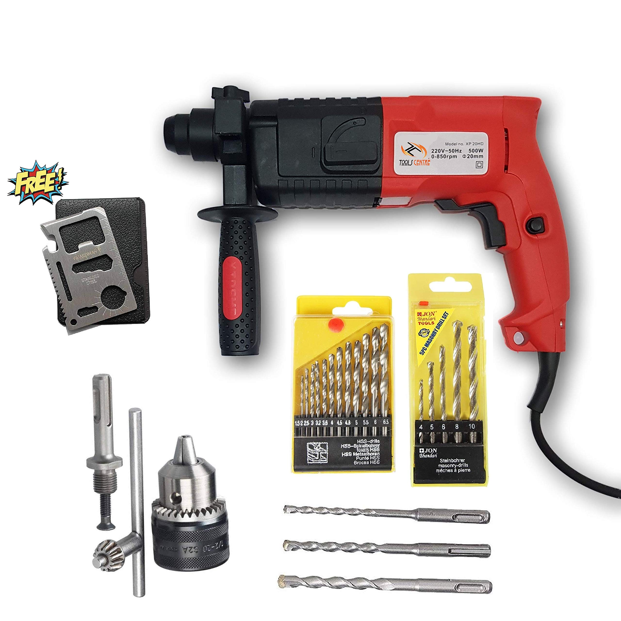 KROST Reverse Forward 20 mm Rotary Hammer Drill Machine (Red) with Drill Bit Set (B07Y567D9X) Amazon Price History, Amazon Price Tracker