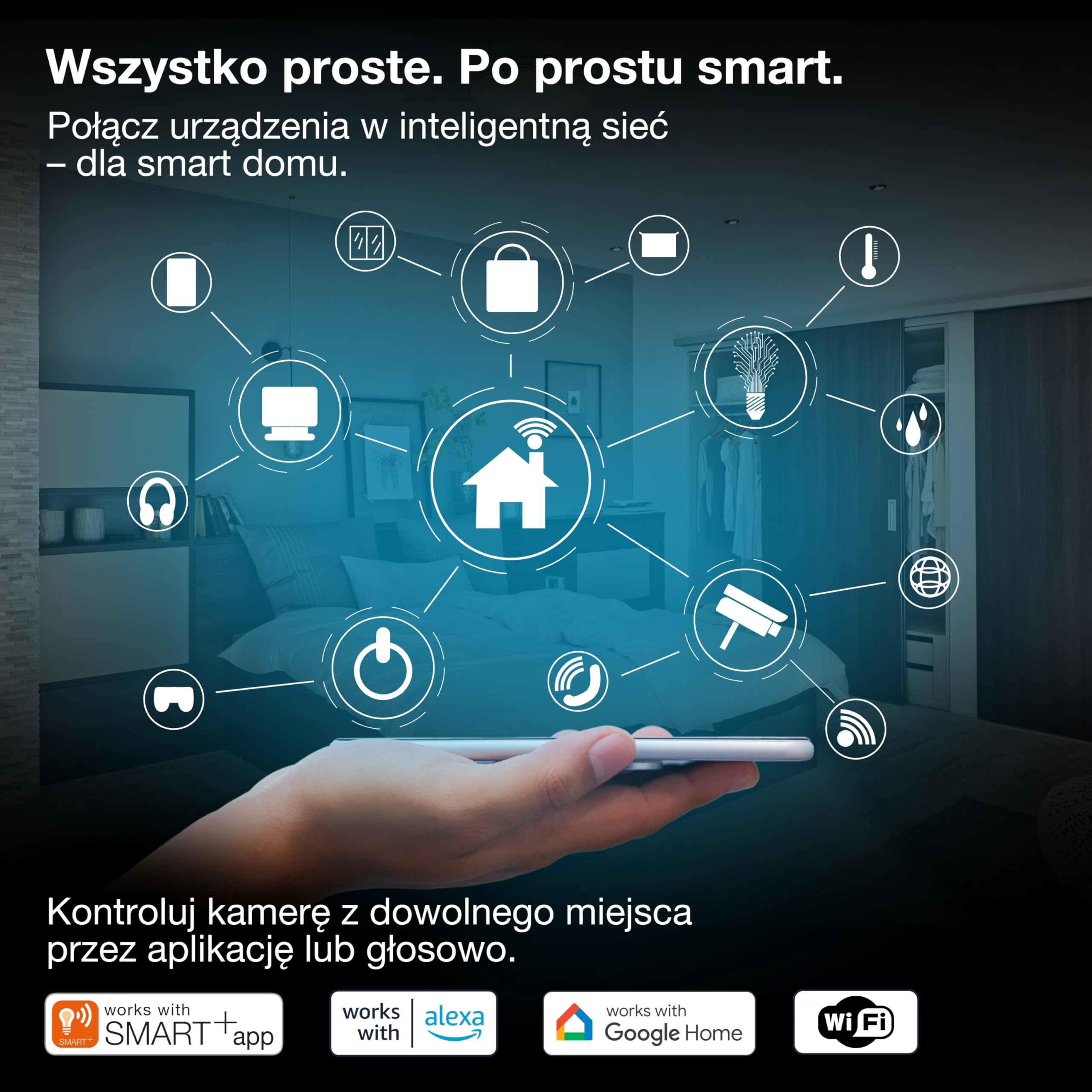 OSRAM SMART+ WiFi 3MP Dzwonek wideo 2K Bateria IP66 Biały Dzwonek wideo SMART+ Wi-Fi 3 MP 2K, czujnik PIR, bateria 5200 mAh, dzwonek, kąt widzenia 160°, kompatybilny z Alexa, biały | Smart + WiFi kamera zewnętrzna do drzwi, akcesoria do oświetlenia zewnęt