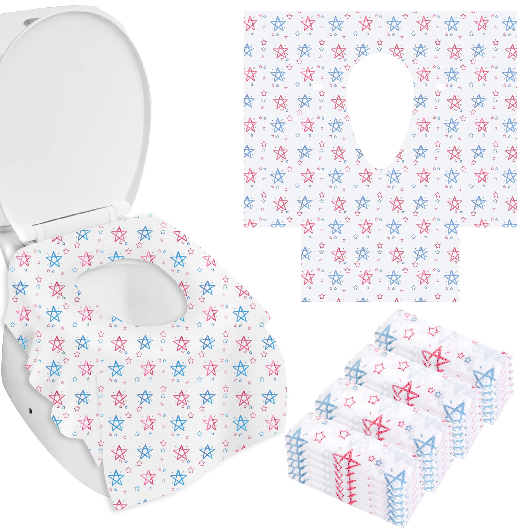 Copriwater Monouso Yoassi 25pcs - Extra Large 62x65cm, Antibatterico, Impermeabile, Ideale Per Viaggi E Bagni Pubblici - Foto 2