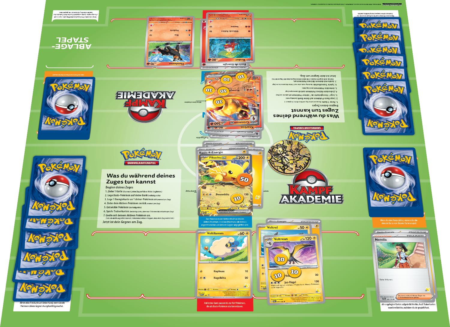 Pokémon-Sammelkartenspiel: Kampfakademie (Pikachu-ex, Crimanzo-ex & Darkrai-ex)