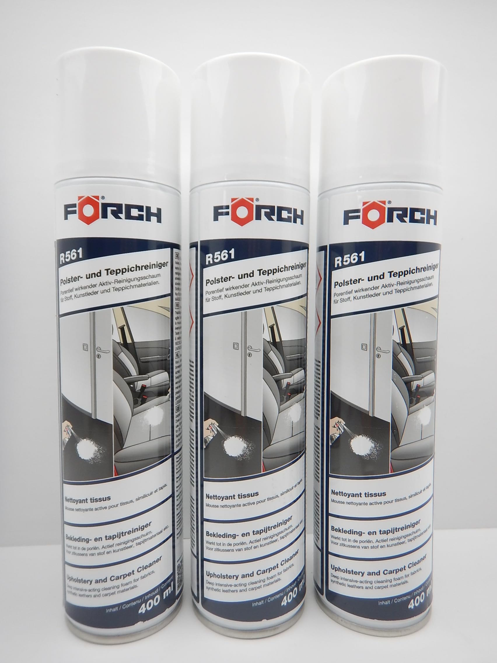 Förch Polster- und Teppichreiniger - Aktiv-Reinigungsschaum für Stoff, Kunstleder und Teppichmaterialien R561 400ml (3)