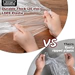 60-Pack Sacs de nettoyage à sec extra long - 72-Inch Sacs en plastique transparent pour accrocher des vêtements, Couverture de vêtements en plastique pour vêtements, robes, manteaux, costumes de danse & Robes longues