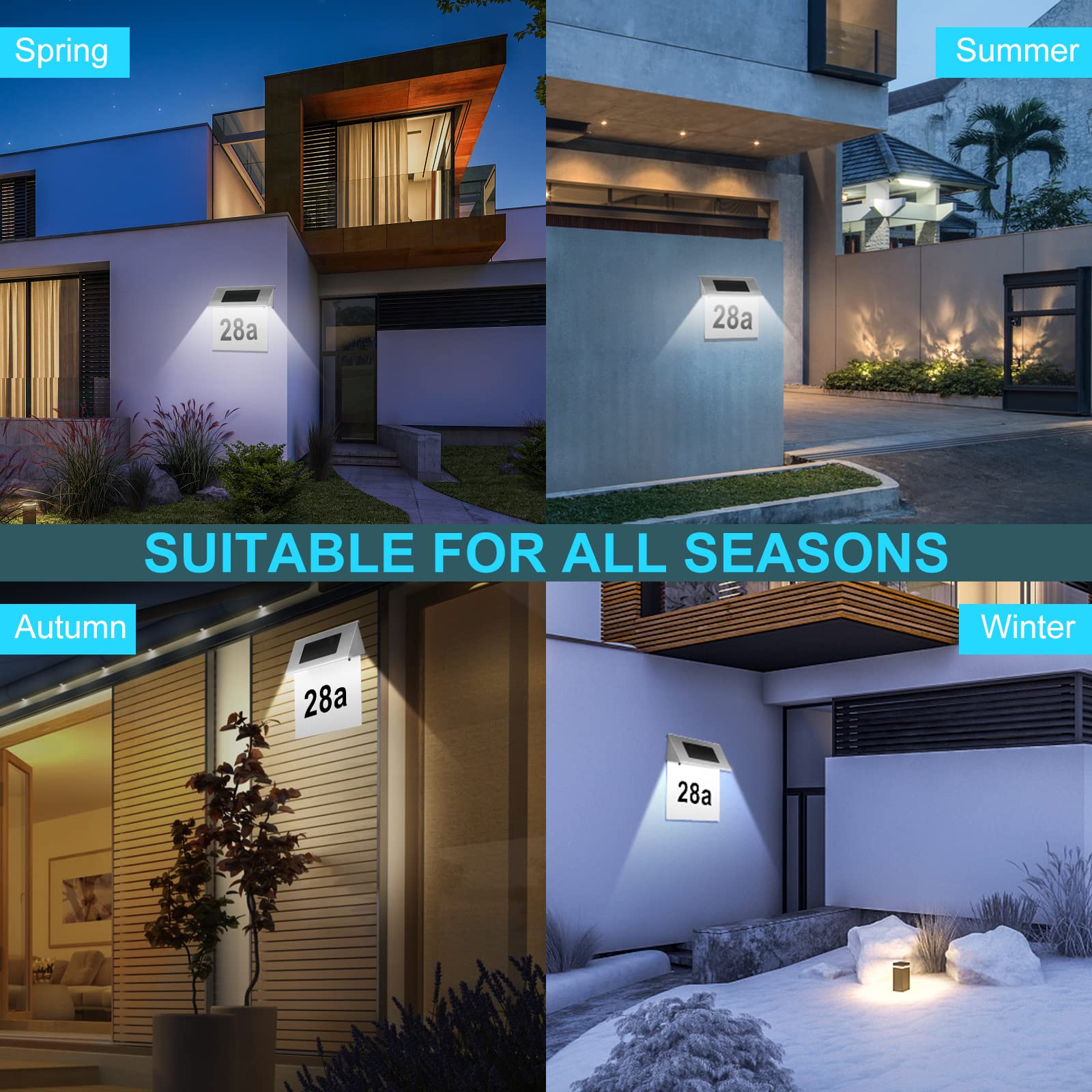 YUNYODA House Sign Plaque Door Nuber Solar Light Street Acrylic - View #9