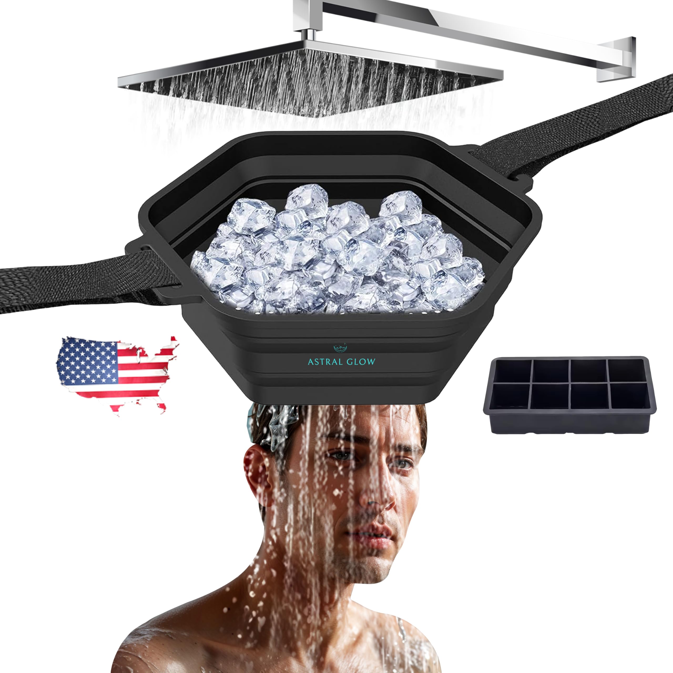 Astral Glow Ice Bath Shower attachment - Ice shower for easy ice bath