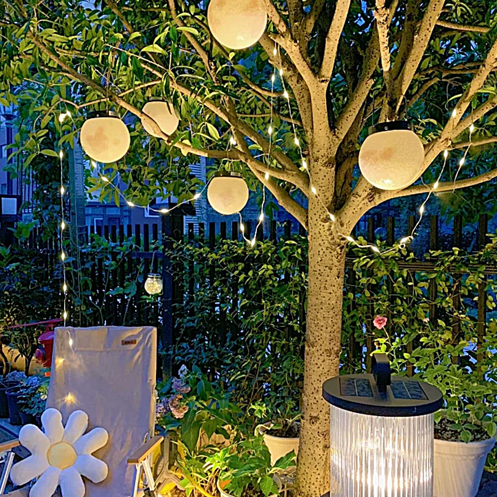 Guirlande Lumineuse Exterieure AC 220V 50M 400leds avec Prise, 50 Meters Blanc Chaud Chaine de Lumieres LED IP65 Etanch avec 8 Modes for Interieur Exterieur Decor (Blanc Chaud, 50M)
