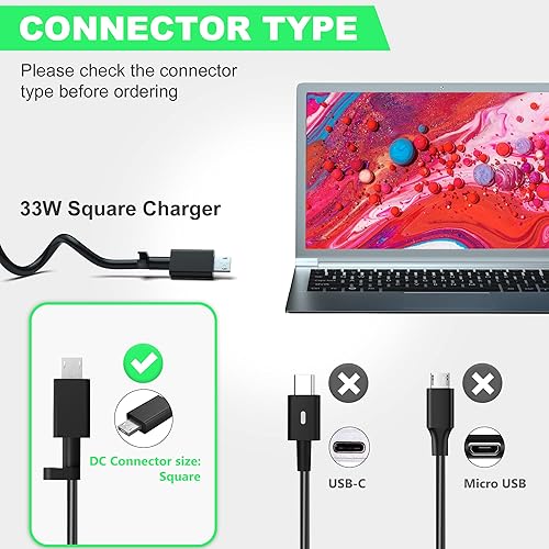 Miniatura 2 de Cargador portátil de 33 W 19 V 1.75 A para Asus Chromebook Flip C100PA C100P C100 C201 C201P C201PA Eeebook X205 X205T X205TA Vivobook E200H E200HA