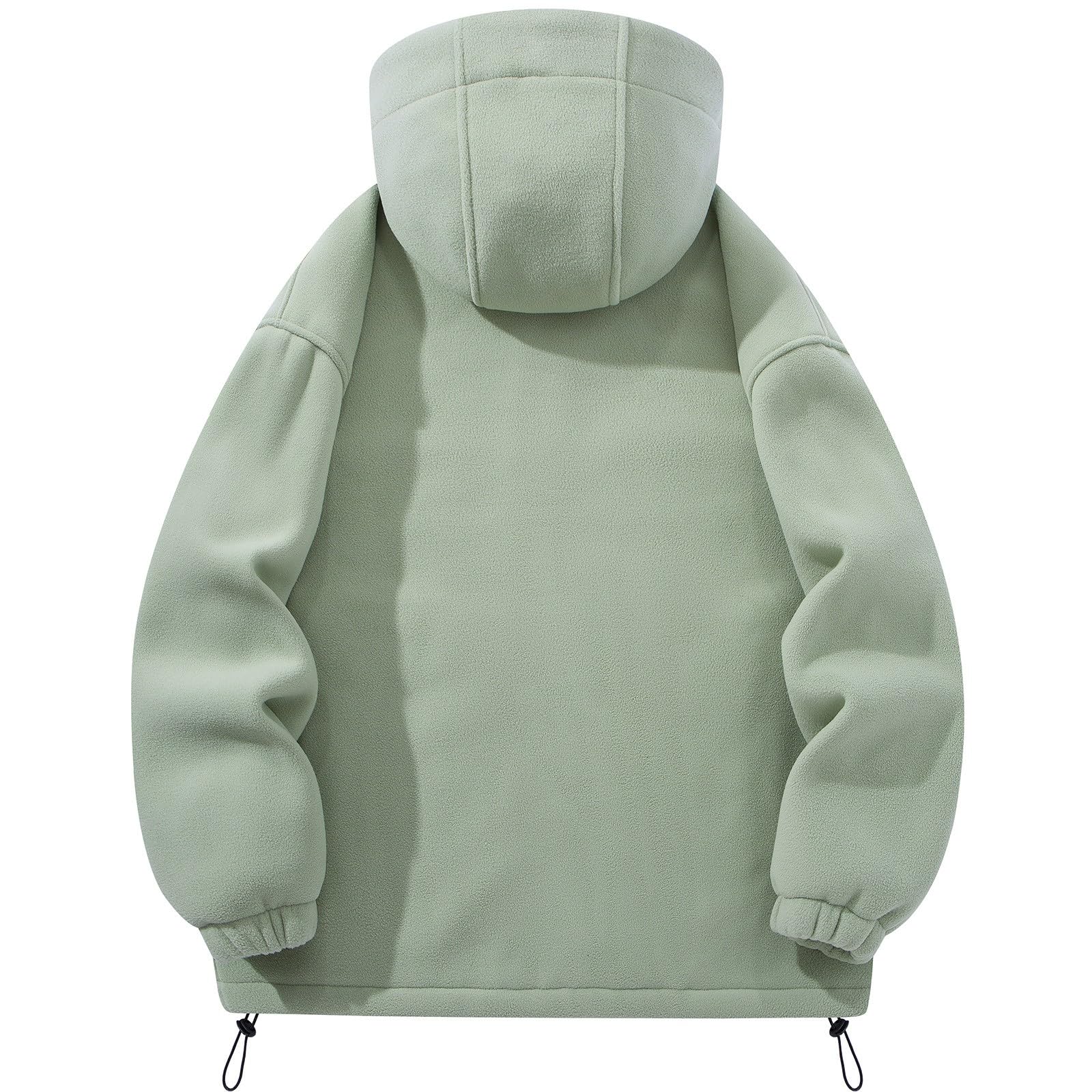 Generisch Giacca in pile da uomo, calda, con cappuccio, giacca invernale slim fit, giacca termica con cerniera, giacca con cappuccio, tinta unita, con tasche, giacca da uomo per l'inverno