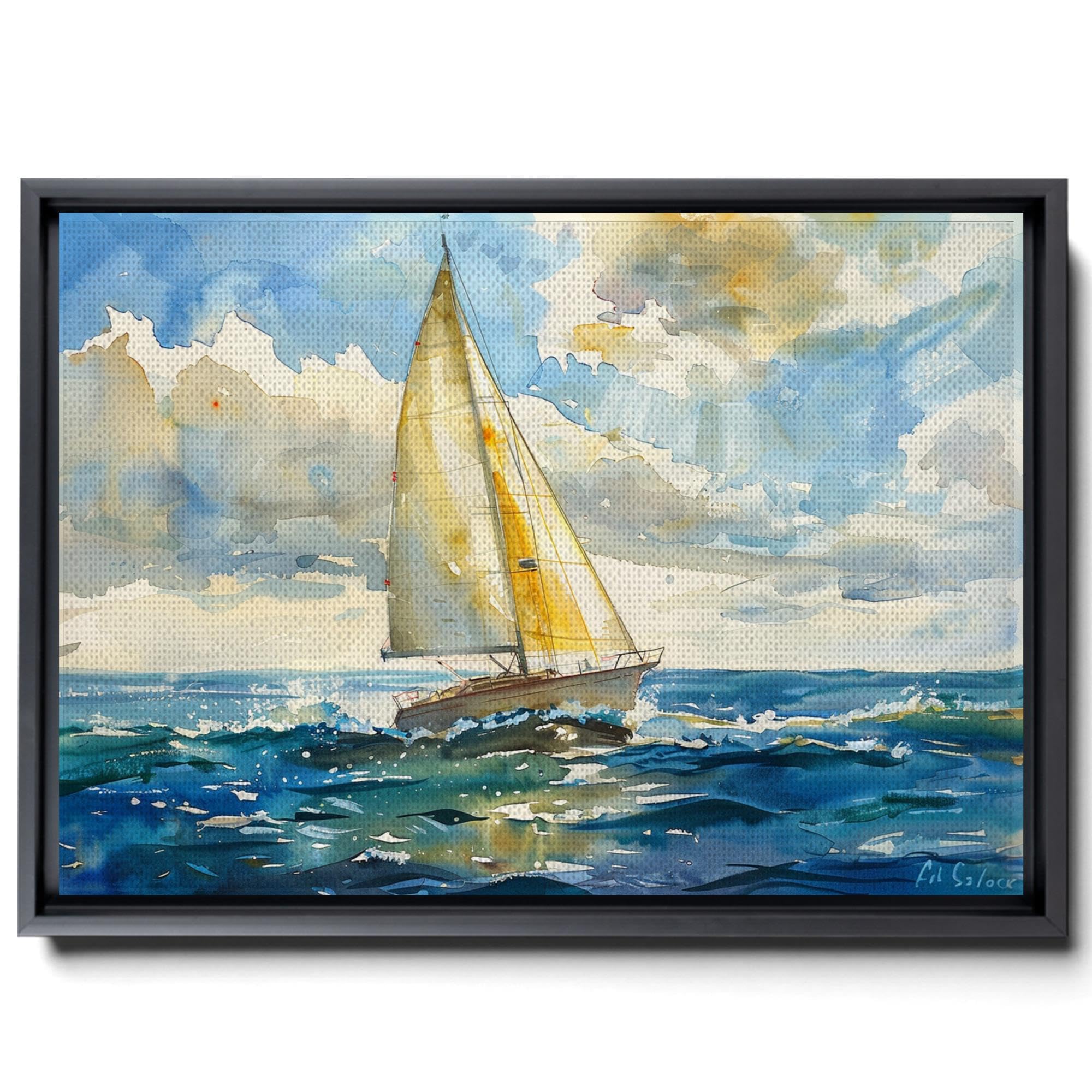 Amazon.com: Ocean Vintage Wall Art, Coastal Wall Art, Calm Sea and