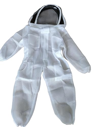 Miniatura 5 de Traje de apicultura ventilado, traje de apicultor espacial de algodón para niños con guantes (M-3'4''to3'9'')