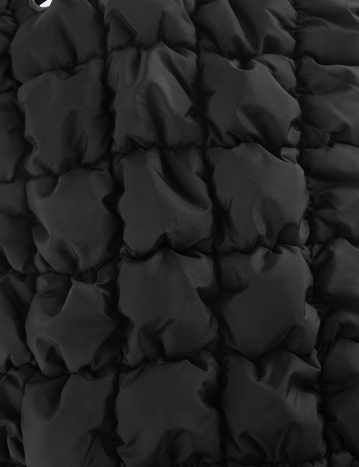 CONTAIL 18L Women Puffy Backpack,Qulited Puffer Bookbag,Black - Image 5