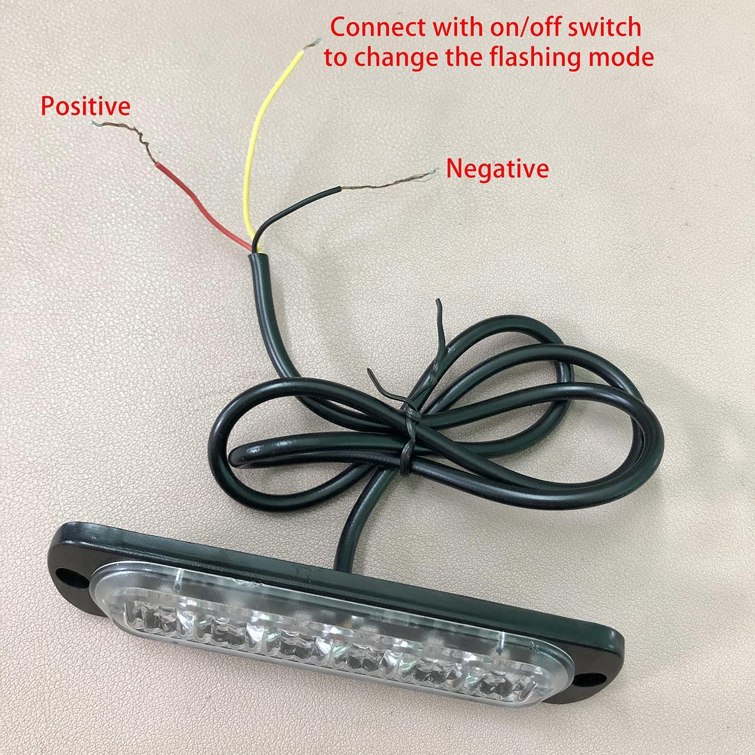 Willpower 4 pièces 18 W 6 LED Mince Ambre Jaune Flash stroboscopique Barre de Flash Voiture Camion Signal d'urgence feu de stationnement Lampe 12-24 V