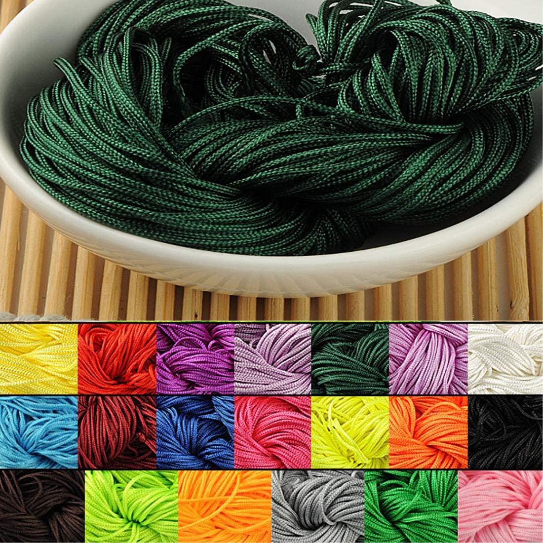 Diy Crafts 14068 Cord Nylon Kumihimo Shamballa for Diy Chinese Knot Bracelet Necklace Jewelry Shade # 05, Pack of 800, Yards, Shade No # 5 (Multicolor)