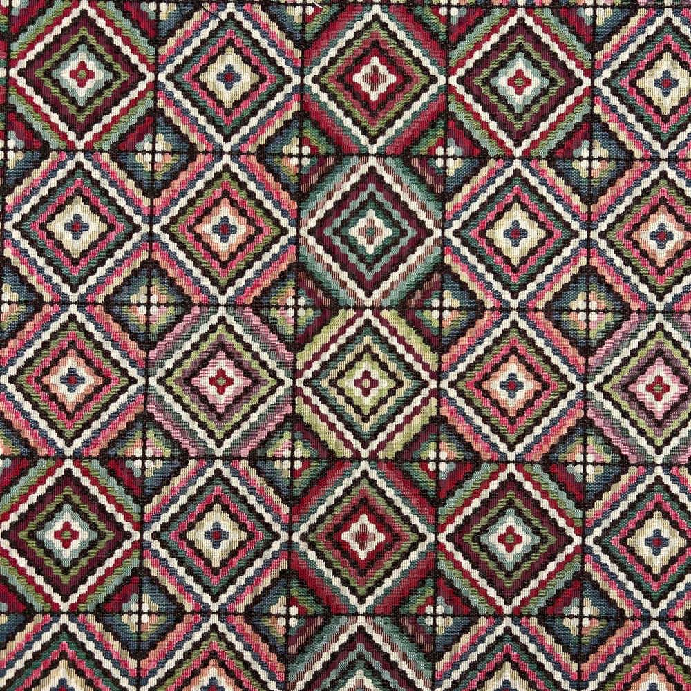 Kt KILOtela - Tela Tapicería, Jacquard Gobelino, Tapizar Sillas, Cojines, Cabecero, Sofá, Bolsos, Resistente al Desgaste, Costura, 100 cm Largo x 280 cm Ancho, Geométrico, Multicolor, 1 metro — view 51