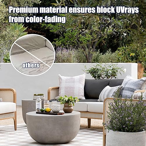 Miniatura 3 de Juego de 12 fundas de almohada y cojines para exteriores, 8 fundas de asiento + 4 fundas de almohada, fundas elásticas para muebles de patio